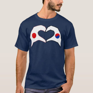 T-shirt Nous Coeurs Japon Corée Sud Patriot Multinational 