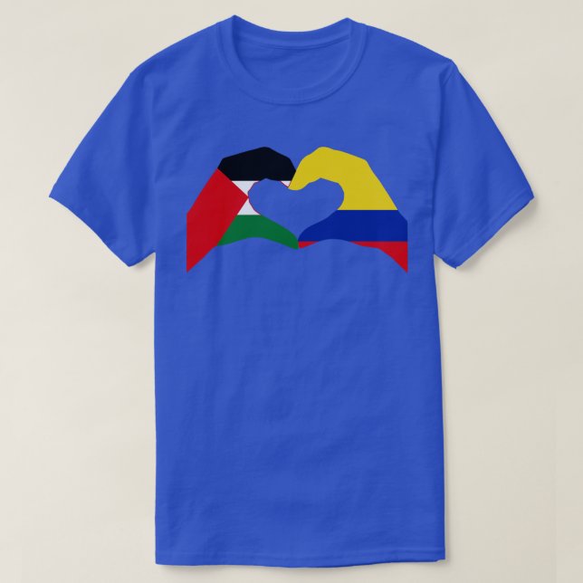 T-shirt Nous Coeurs Palestine Colombie Série Patriot (Design devant)