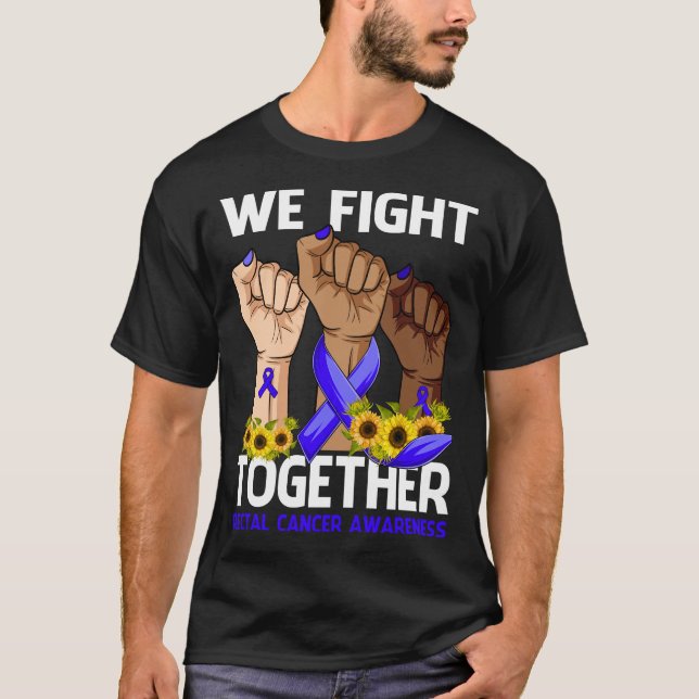 T-shirt Nous combattons ensemble la sensibilisation au can (Devant)