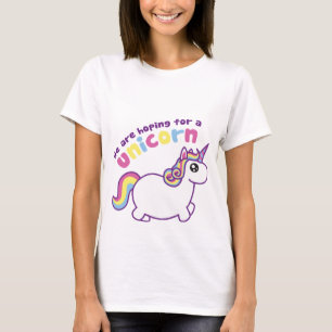 T-shirt Nous espérons une chemise de maternité de licorne