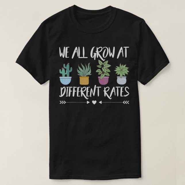 T-shirt Nous Grandions Tous À Différents Taux Enseignant S (Design devant)