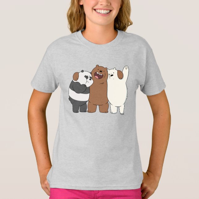 T-shirt Nous, Groupe Ours Nus Hug (Devant)