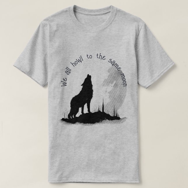 T-shirt Nous hurlons tous à la même citation inspirée de l (Design devant)