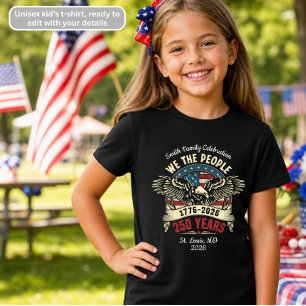 T-shirt Nous le peuple Aigle Patriotique 4 juillet Enfants