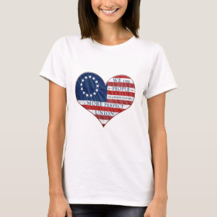 T-shirt Nous Le Peuple Le Coeur Du Drapeau Américain