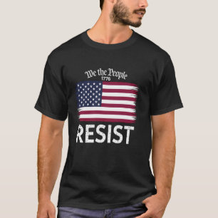T-shirt Nous Le Peuple Résiste Drapeau US Politique Vintag