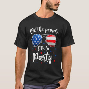 T-shirt Nous, les gens aiment nous faire la fête Drapeau J