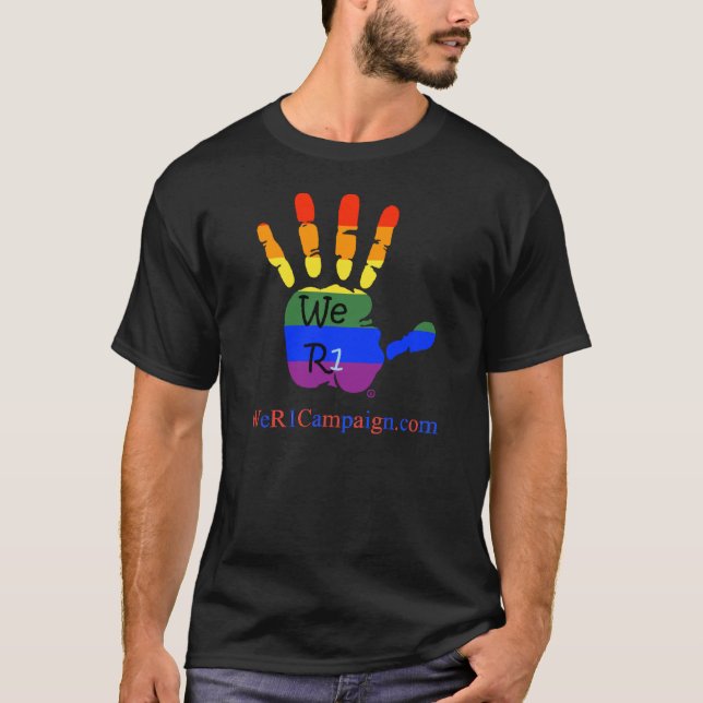 T-shirt Nous logo de l'arc-en-ciel R1 (Devant)