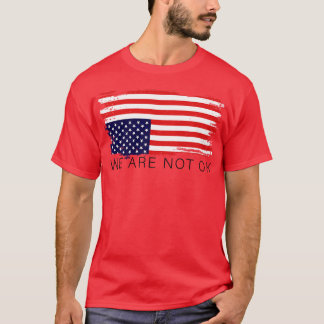 T-shirt Nous Ne Sommes Pas D'Accord Drapeau Us Inverti