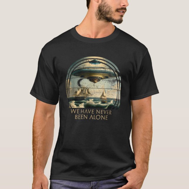 T-shirt Nous ne sommes pas les seuls navires Aliens UFO vi (Devant)