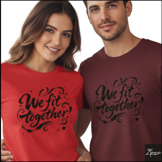 T-shirt Nous nous accordons ensemble Brush Script éclabous