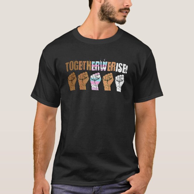 T-shirt Nous nous rassemblons pour la justice sociale inte (Devant)