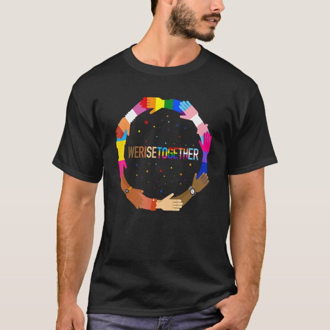 T-shirt Nous nous rassemblons Pride Lgbt-Q Justice sociale (Devant)