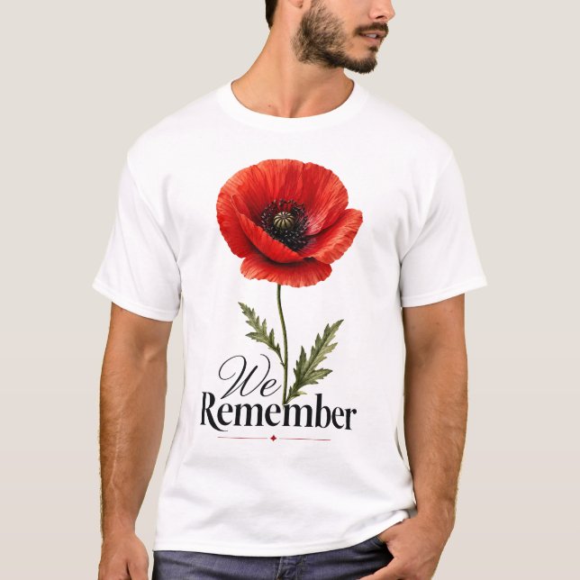 T-shirt Nous nous souvenons – Hommage de la journée du coq (Devant)