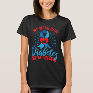 T-shirt Nous Portons Bleu Pour la Sensibilisation au Diabè