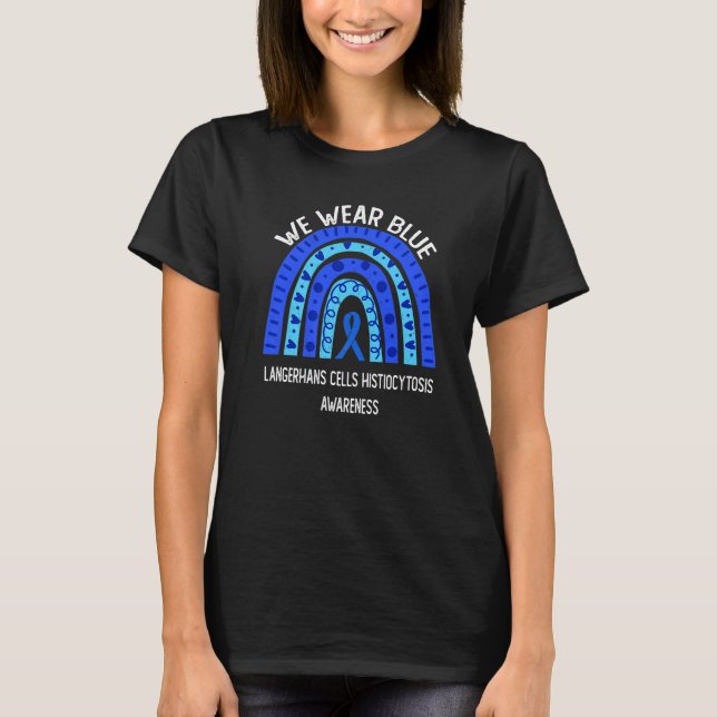 T-shirt Nous Portons Bleu Pour Langerhans Cellules Histioc (Devant)