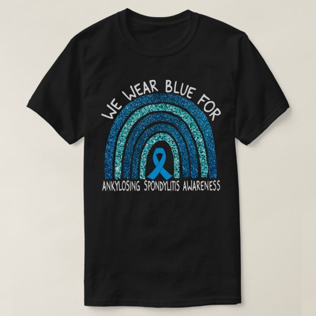 T-shirt Nous Portons Du Bleu Pour La Sensibilisation Ankyl (Design devant)