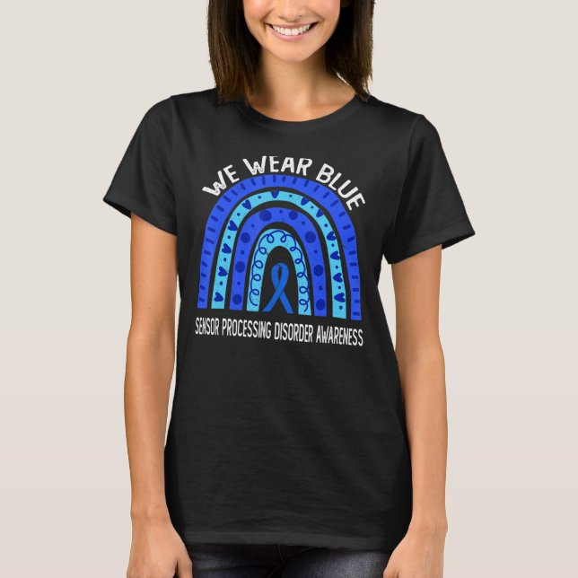 T-shirt Nous Portons Du Bleu Pour Le Traitement Des Capteu (Devant)