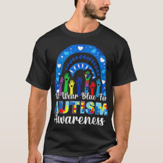 T-shirt Nous Portons Du Bleu Pour Les Autistes De Sensibil