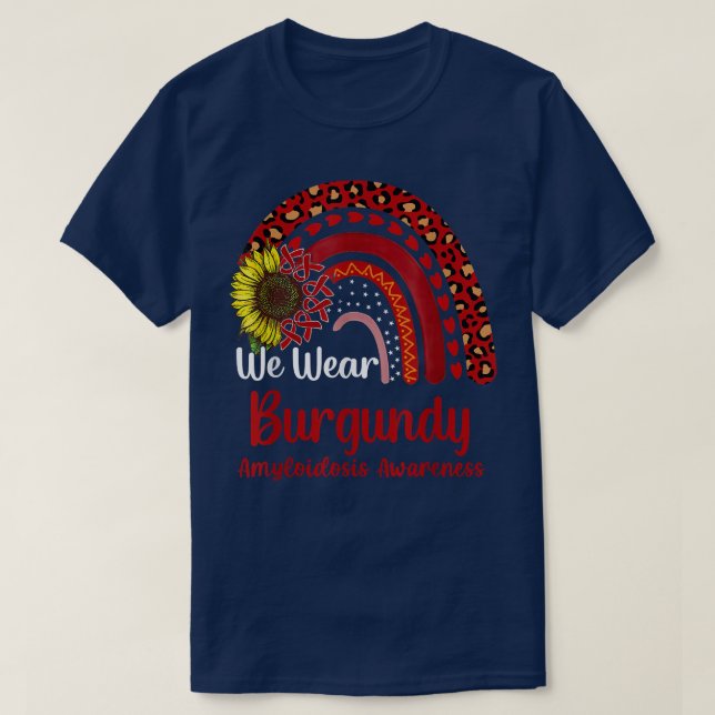 T-shirt Nous Portons L'Amyloidose Bourgogne (Design devant)