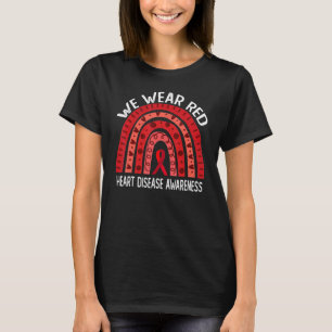 T-shirt Nous Portons L'Arc-En-Ciel Rouge Pour La Sensibili