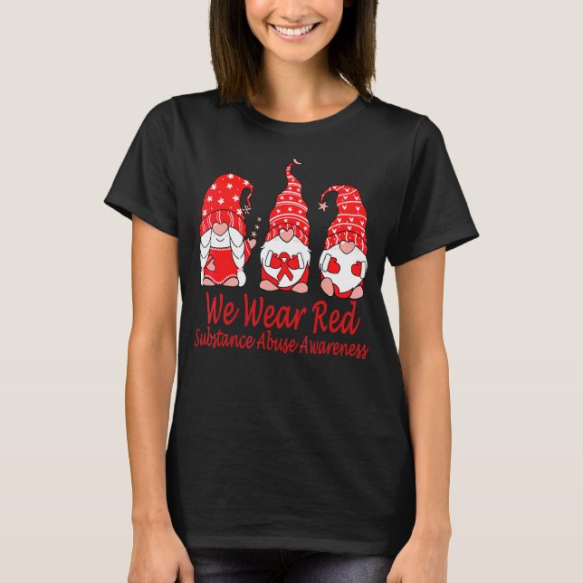T-shirt Nous Portons Le Rouge Pour La Sensibilisation À La (Devant)