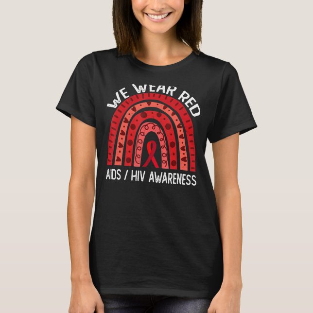 T-shirt Nous Portons Red Rainbow Pour La Sensibilisation A (Devant)