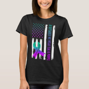 T-shirt Nous portons une sensibilisation Turquoise et viol