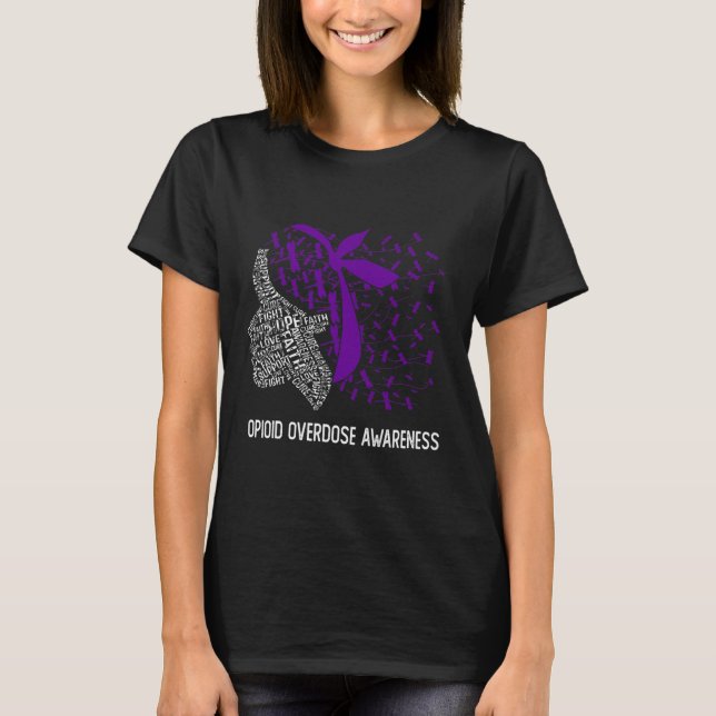 T-shirt Nous Portons Violet Pour La Sensibilisation À La S (Devant)