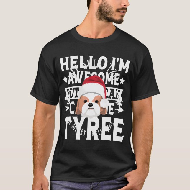 T-shirt Nous Shih-Tzu Un Joyeux Noël (Devant)