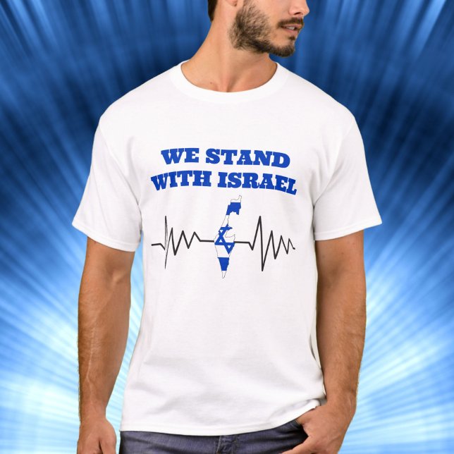 T-shirt Nous Sommes Avec Israël Patriotique Juif (Créateur téléchargé)