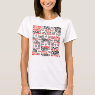 T-shirt Nous sommes en forme de Puzzle Rouge et no