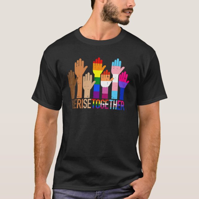 T-shirt Nous Sommes Ensemble Lgbt Lesbian Gay Bisexual Pri (Devant)