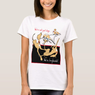 T-shirt Nous sommes Greyhounds ! Thème noir, blanc et roug