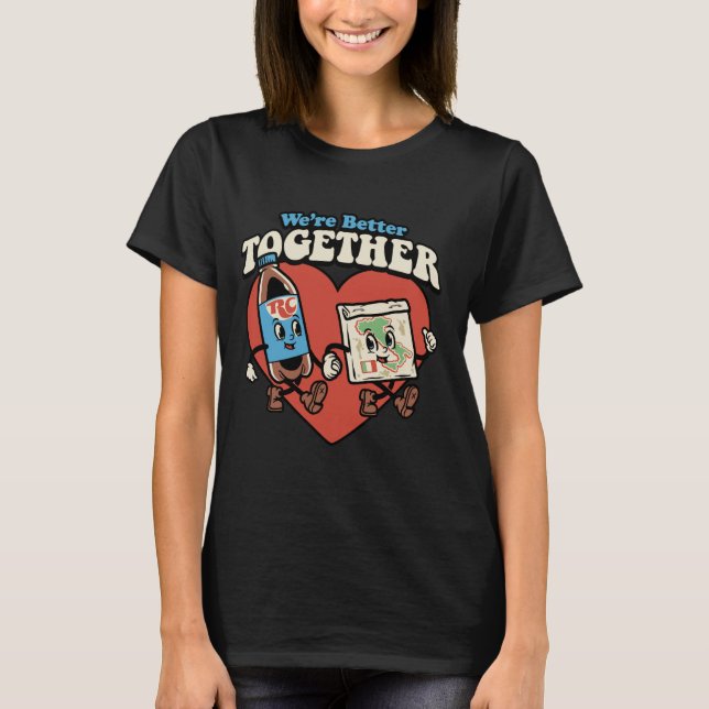 T-shirt Nous sommes mieux ensemble Rc et Pizza (Devant)