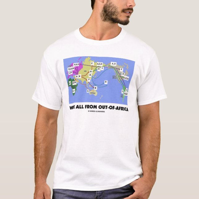 T-shirt Nous sommes tous de -De-Afrique (Haplogroup) (Devant)