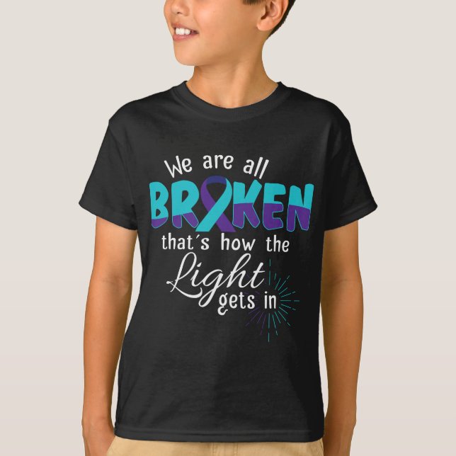 T-shirt Nous Sommes Tous Dépassés Suicide Sensibilisation  (Devant)