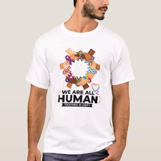 T-shirt Nous sommes tous des mains arc-en-ciel de fierté L