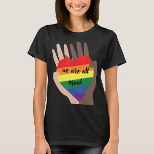 T-shirt Nous Sommes Tous Également Tolérance Égalité Lgbt 