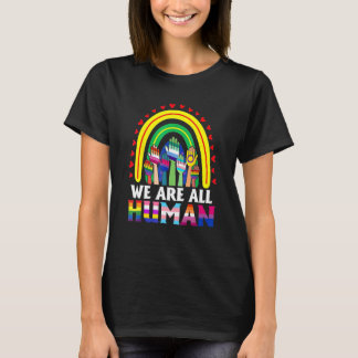 T-shirt Nous Sommes Tous Humains Lgbt Ally Gay pride Rainb