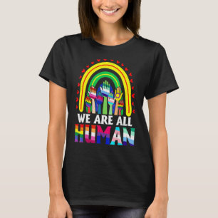 T-shirt Nous sommes tous Human Pride Ally Rainbow Lgbt Fla