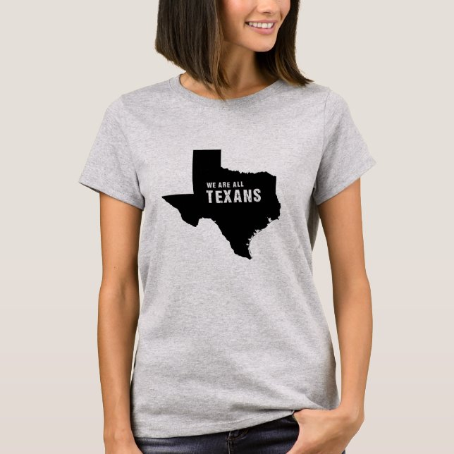 T-shirt Nous sommes tous Texans après l'ouragan Harvey (Devant)