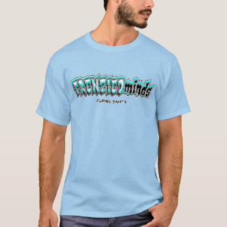 T-shirt Nouveau-et-Amélioré ! Dos cyan et fou de