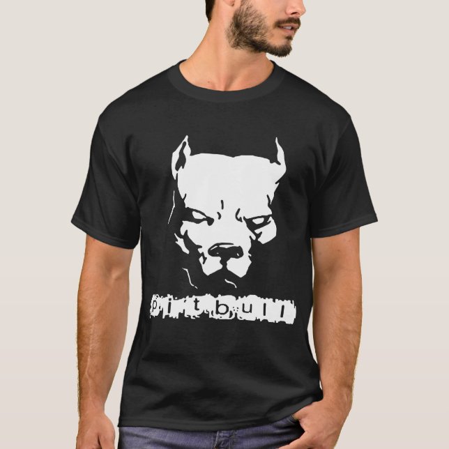 T-shirt Nouveau le collier de chien cloué de Pitbull par (Devant)