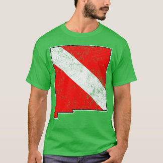 T-shirt Nouveau Mexique Drapeau Plongée Plongée Carte d'ét