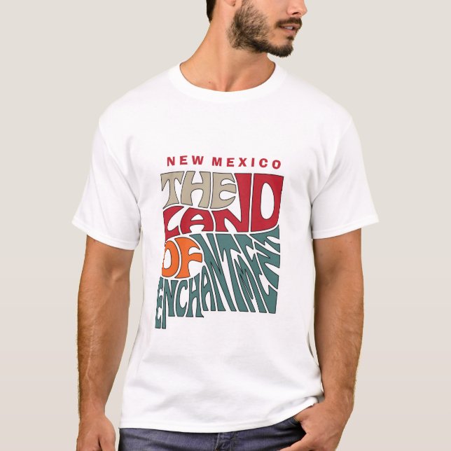 T-shirt Nouveau Mexique Nickname Word Art (Devant)