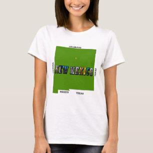 T-shirt Nouveau Mexique Plan Plan Texte Photo