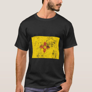 T-shirt Nouveau Mexique Symbole Zia Retro Jaune Zia Sun No