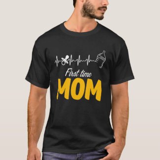 T-shirt Nouveau Mommy Heartbeat pour la première fois s'at