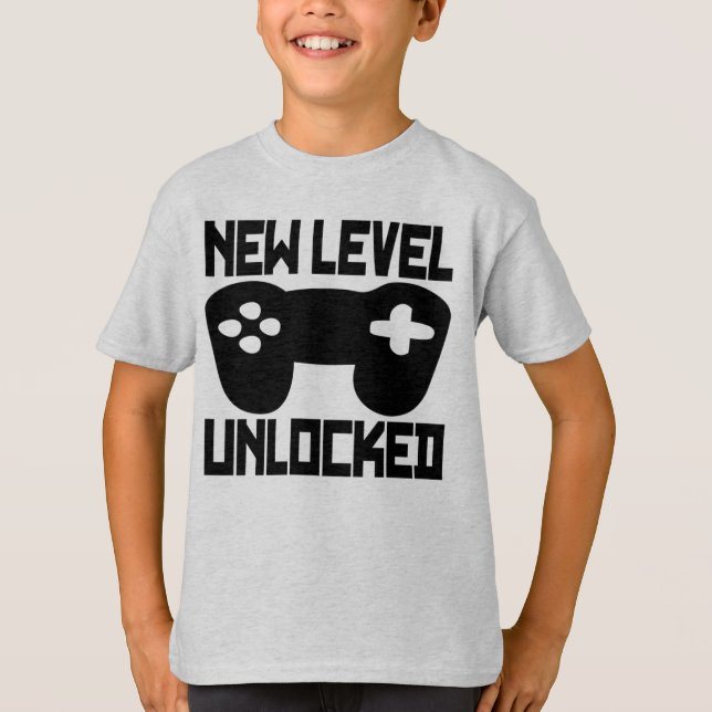 T-SHIRT NOUVEAU NIVEAU DÉVERROULÉ. (Devant)